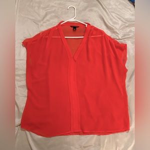 Victoria’s Secret sheer Coral Blouse size L